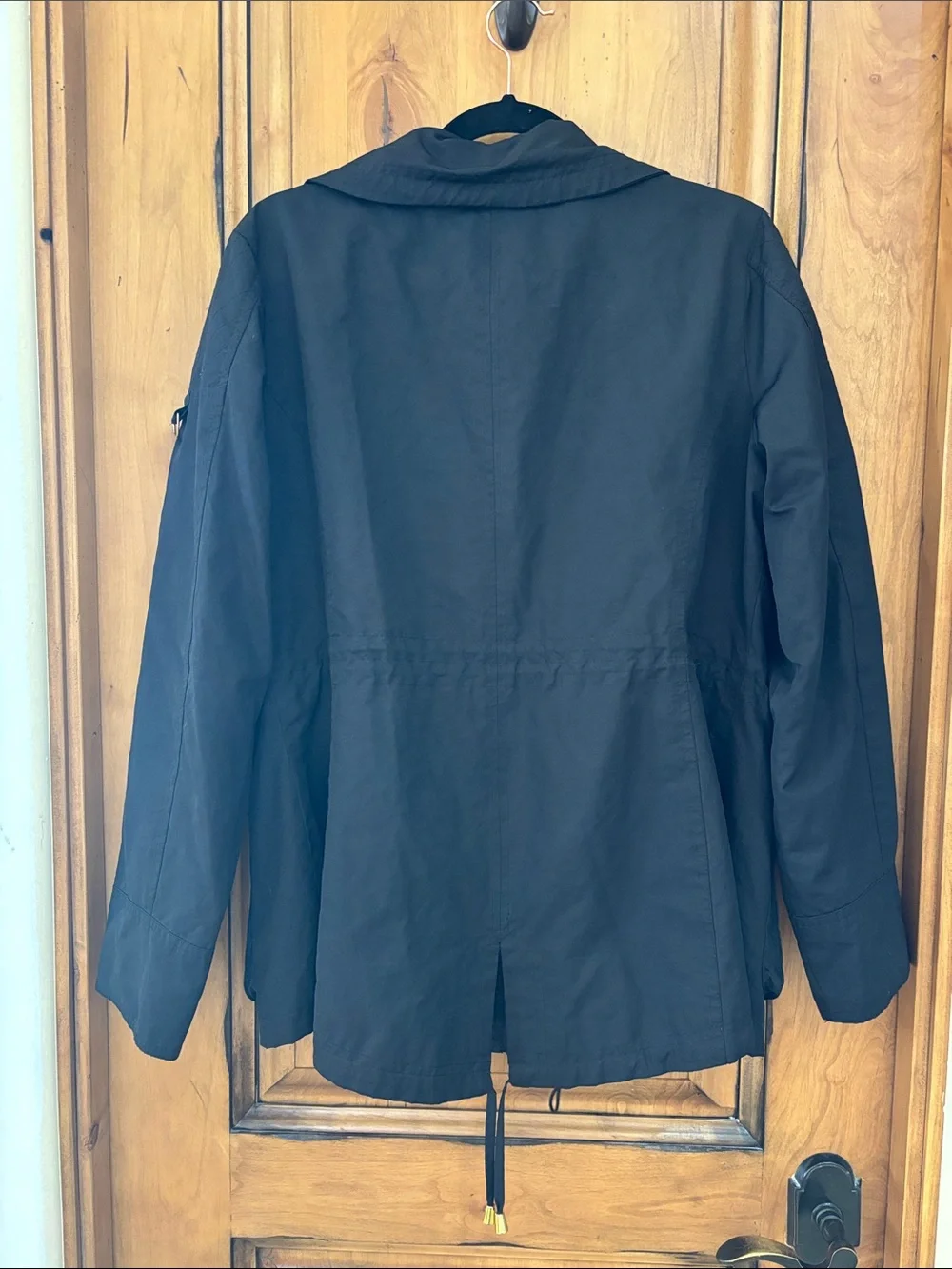 Black and Gold Michael Kors Rain Jacket